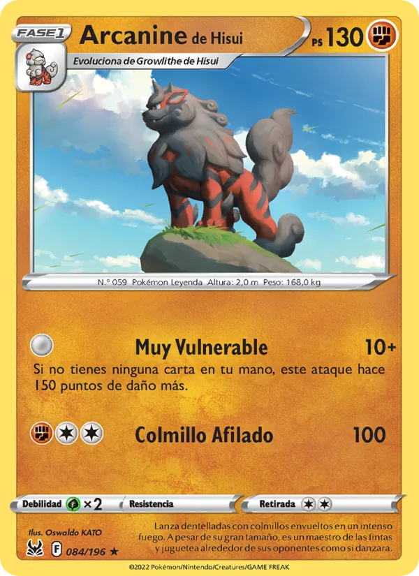 Arcanine de Hisui (Origen Perdido #084/196)