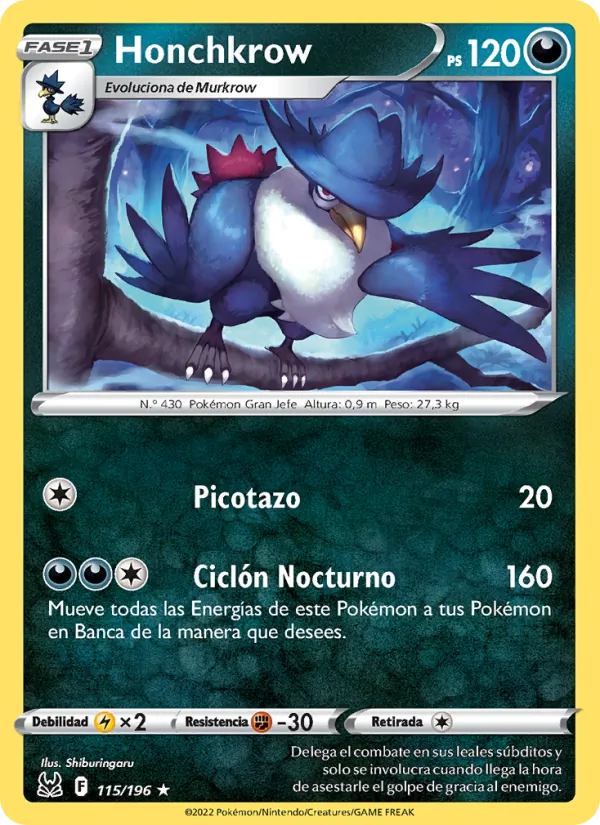 Honchkrow (Origen Perdido #115/196)