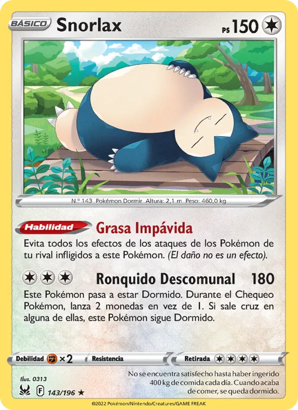 Snorlax (Origen Perdido #143/196)