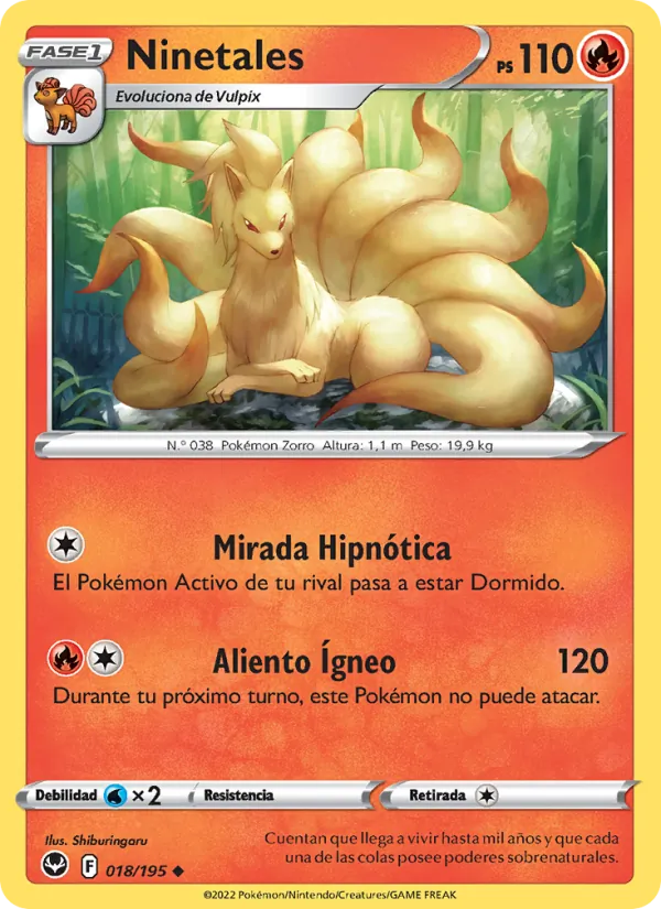 Ninetales (Tempestad Plateada #018/195)