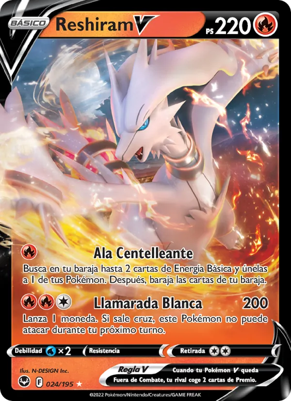 Reshiram V (Tempestad Plateada #024/195)