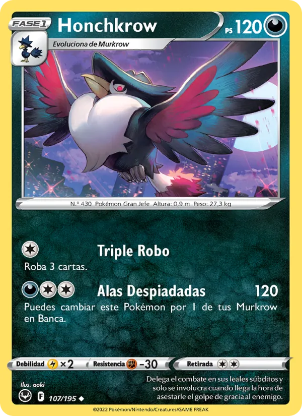 Honchkrow (Silver Tempest #107/195)