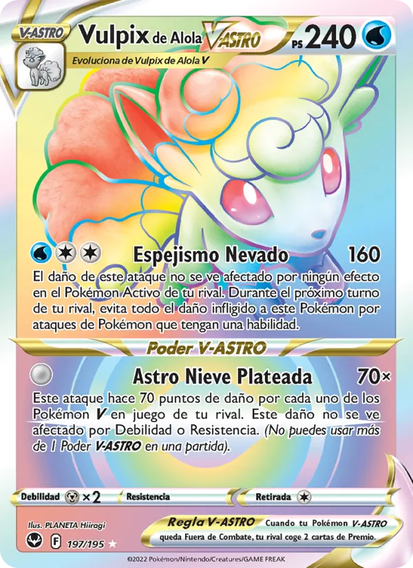 Vulpix de Alola V-ASTRO (Tempestad Plateada #197/195)