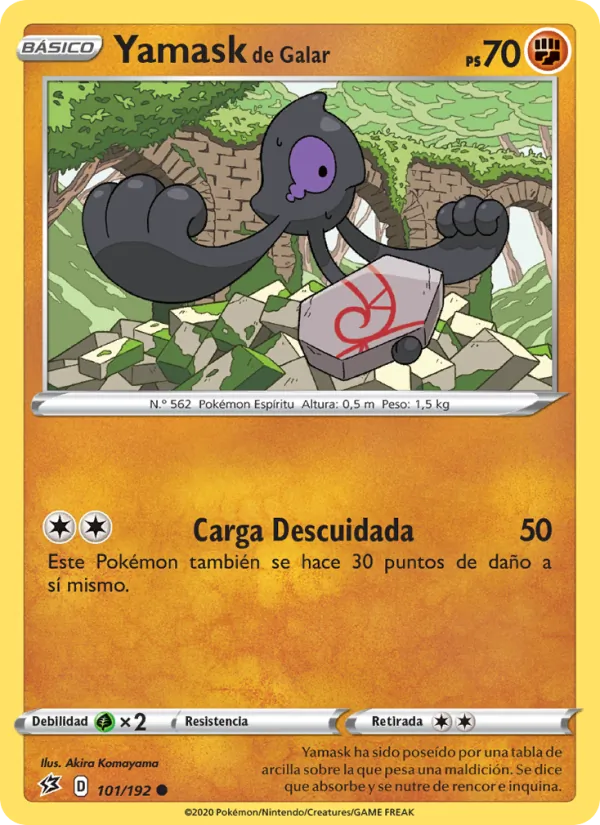 Yamask de Galar (Choque Rebelde #101/192)