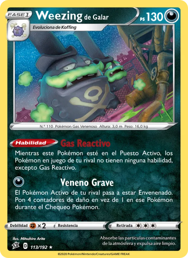 Weezing de Galar (Rebel Clash #113/192)