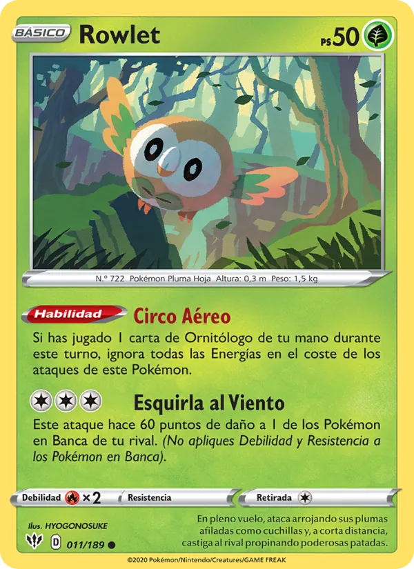 Rowlet (Oscuridad Incandescente #11/189)