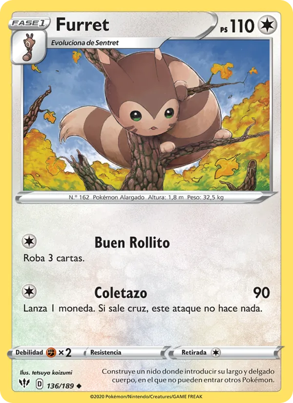 Furret (Oscuridad Incandescente #136/189)