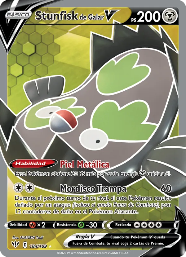 Stunfisk V de Galar (Oscuridad Incandescente #184/189)