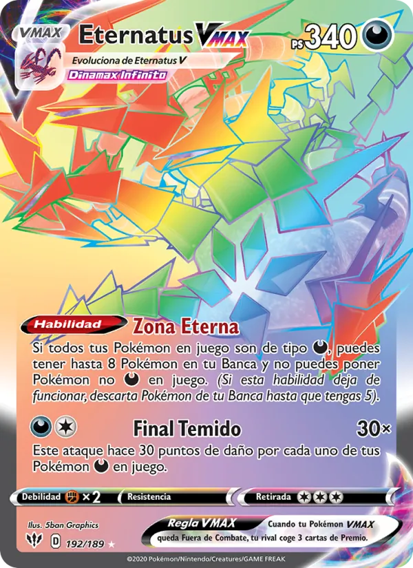 Eternatus VMAX (Oscuridad Incandescente #192/189)