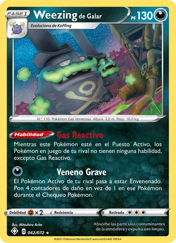 Weezing de Galar (Destinos Brillantes #42/72)