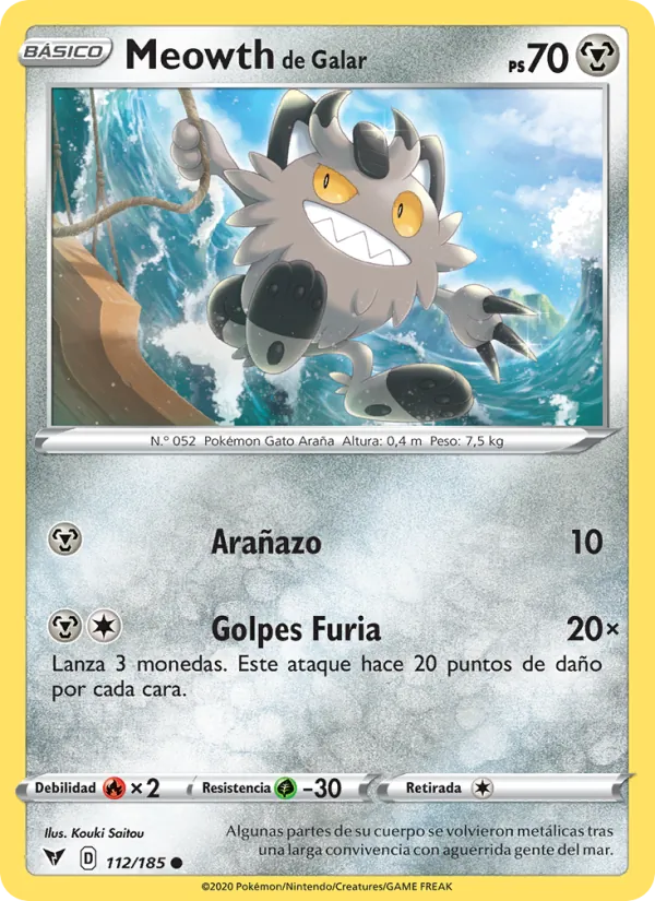 Meowth de Galar (Vivid Voltage #112/185)