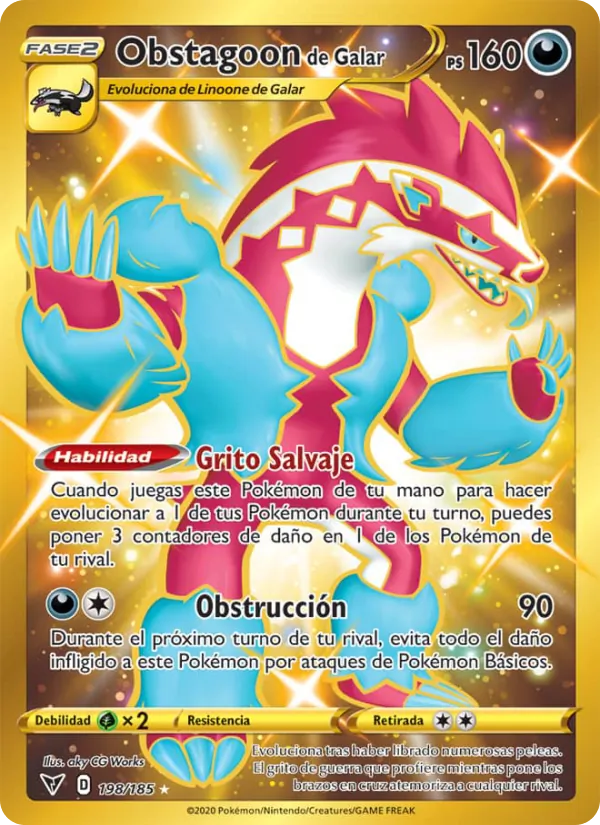 Obstagoon de Galar (Voltaje Vívido #198/185)