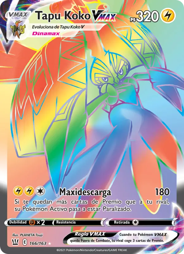 Tapu Koko VMAX (Estilos de Combate #166/163)