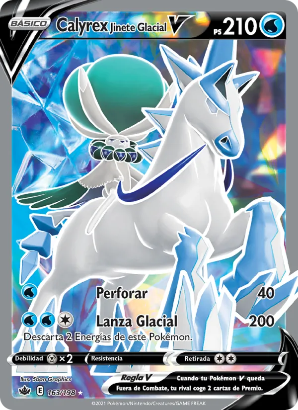 Calyrex Jinete Glacial V (Chilling Reign #163/198)