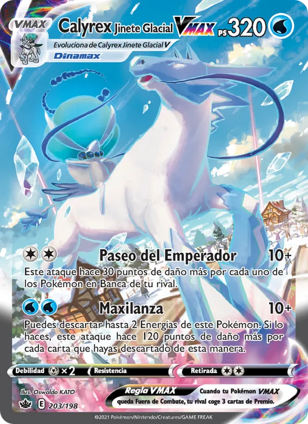 Calyrex Jinete Glacial VMAX (Reinado Escalofriante #203/198)