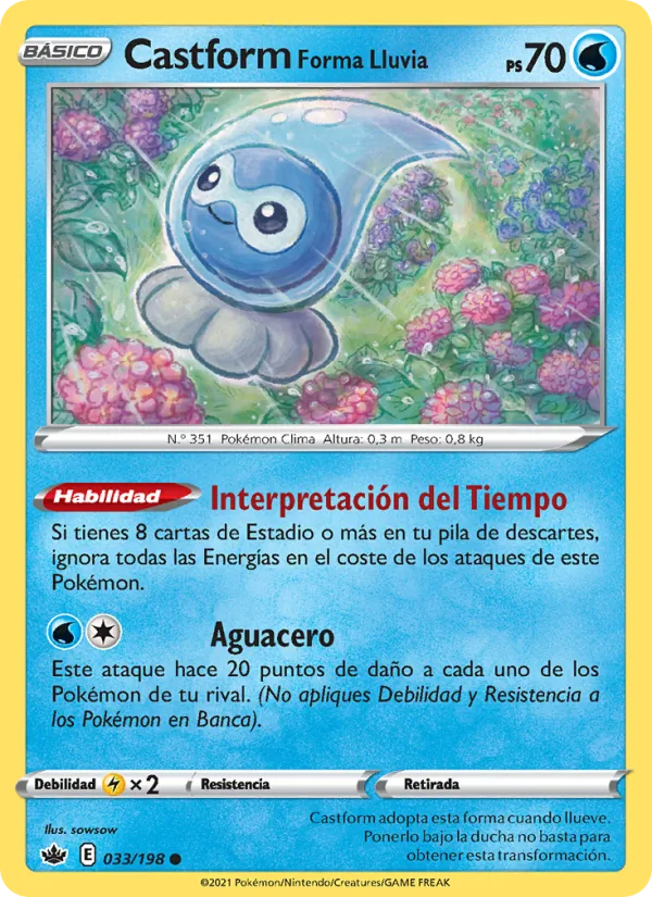 Castform Forma Lluvia (Reinado Escalofriante #33/198)