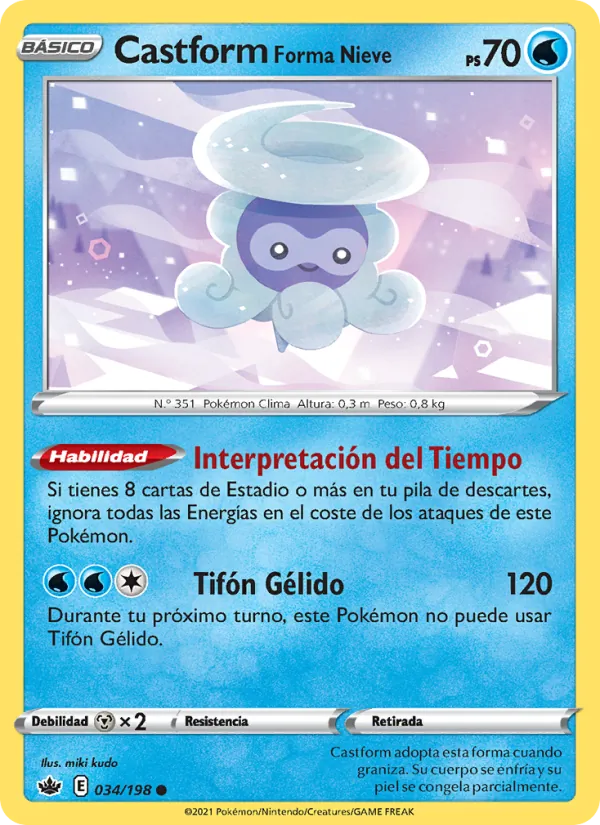 Castform Forma Nieve (Reinado Escalofriante #34/198)