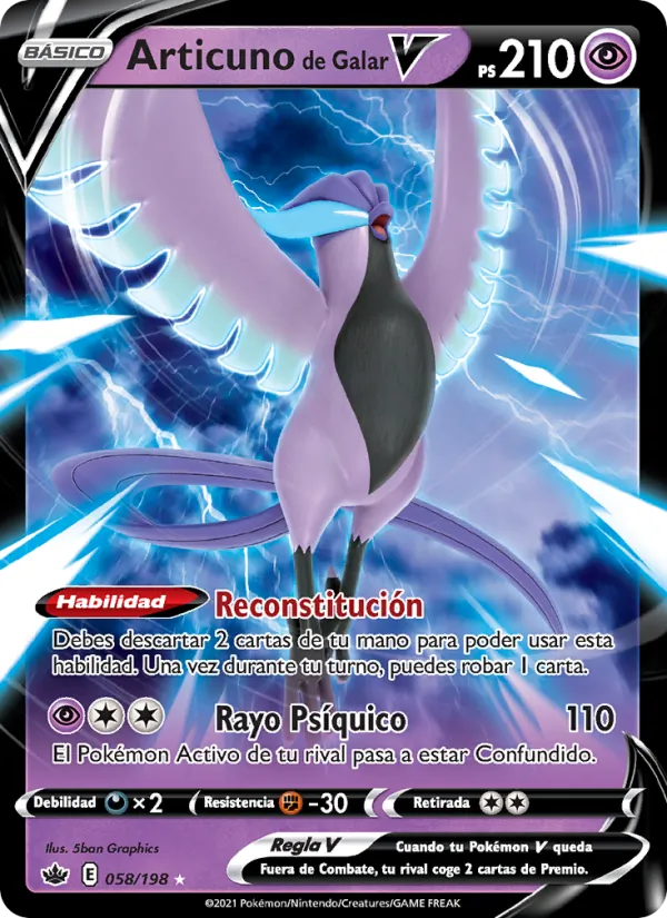 Articuno de Galar V (Chilling Reign #58/198)