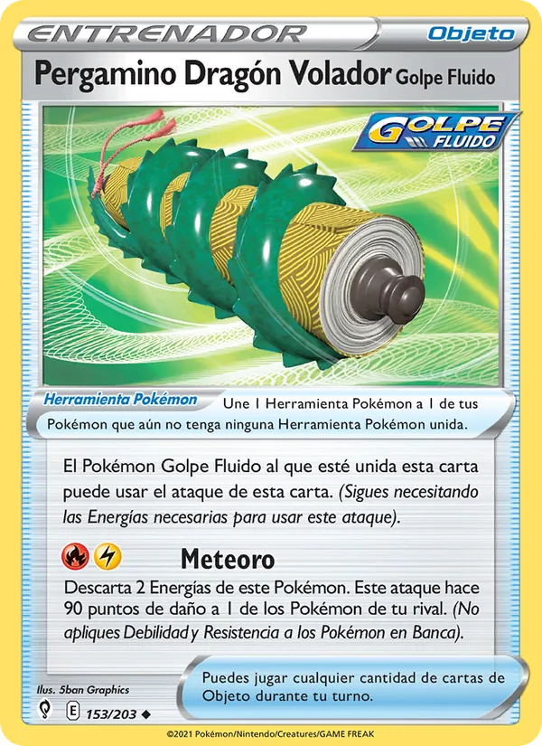 Pergamino Dragón Volador Golpe Fluido (Cielos Evolutivos #153/203)