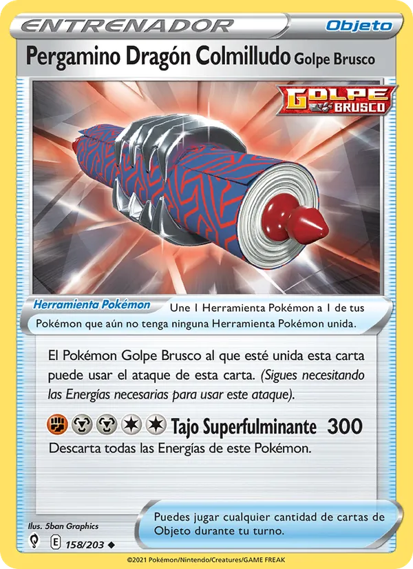 Pergamino Dragón Colmilludo Golpe Brusco (Evolving Skies #158/203)