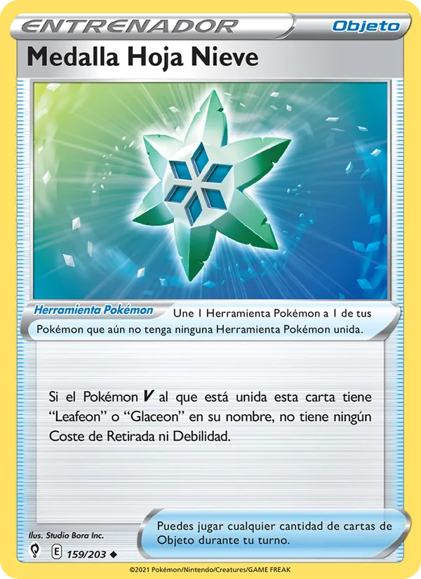 Medalla Hoja Nieve (Cielos Evolutivos #159/203)