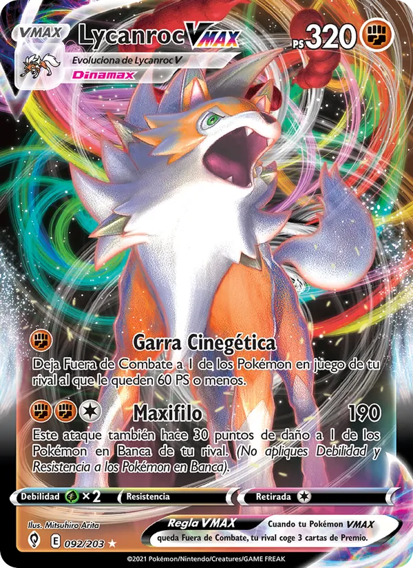 Lycanroc VMAX (Cielos Evolutivos #92/203)