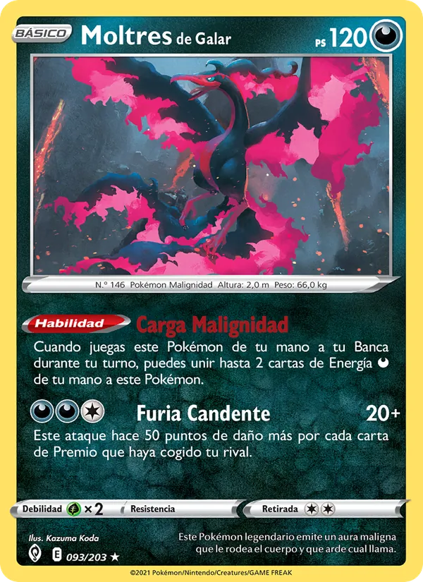 Moltres de Galar (Cielos Evolutivos #93/203)