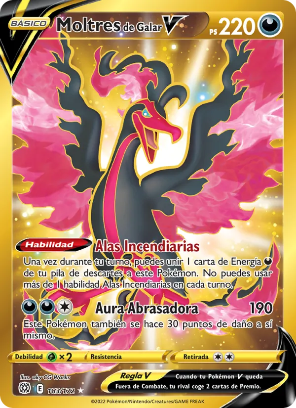 Moltres de Galar V (Astros Brillantes #183/172)