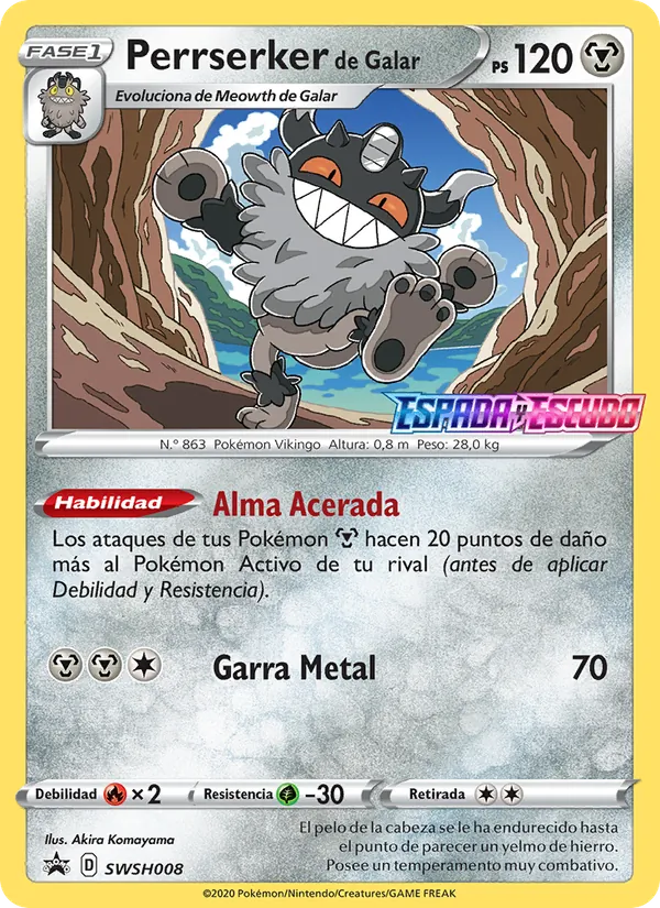 Perrserker de Galar (Cartas de promoción ESES #SWSH008/307)