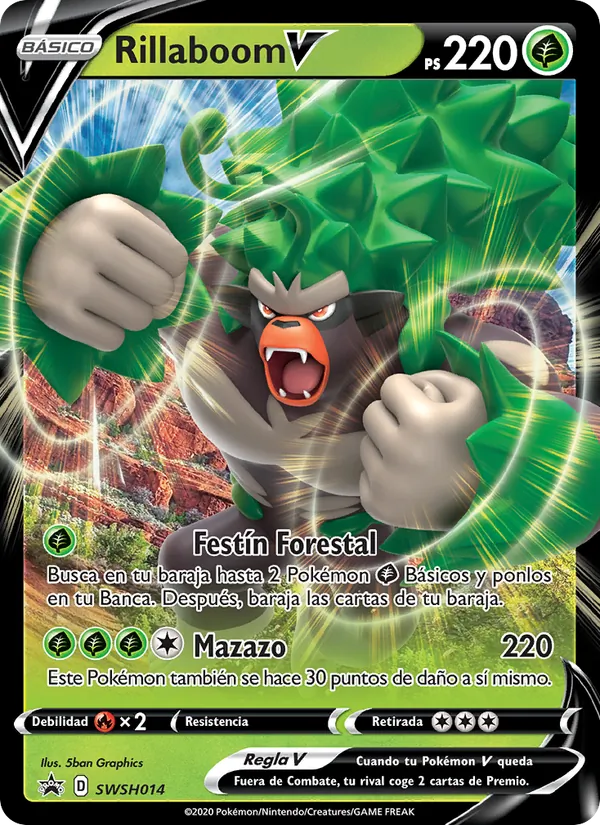 Rillaboom V (Cartas de promoción ESES #SWSH014/307)