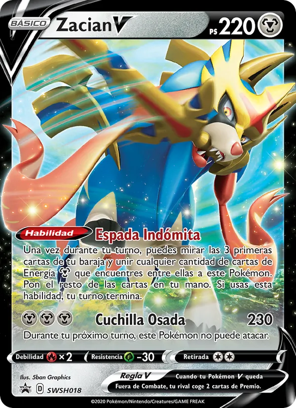 Zacian V (Cartas de promoción ESES #SWSH018/307)