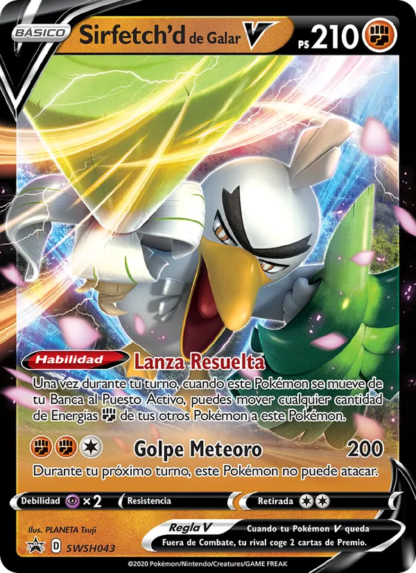 Sirfetch'd de Galar V (Cartas de promoción ESES #SWSH043/307)