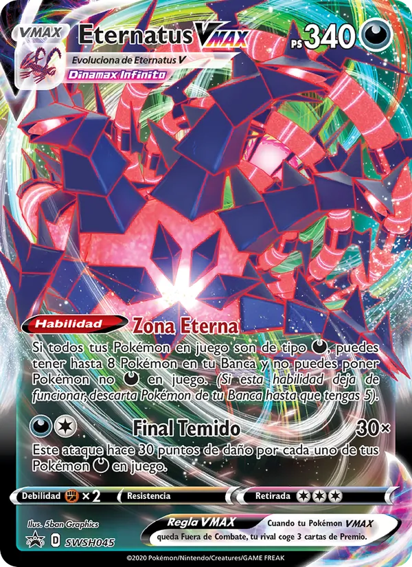 Eternatus VMAX (Cartas de promoción ESES #SWSH045/307)