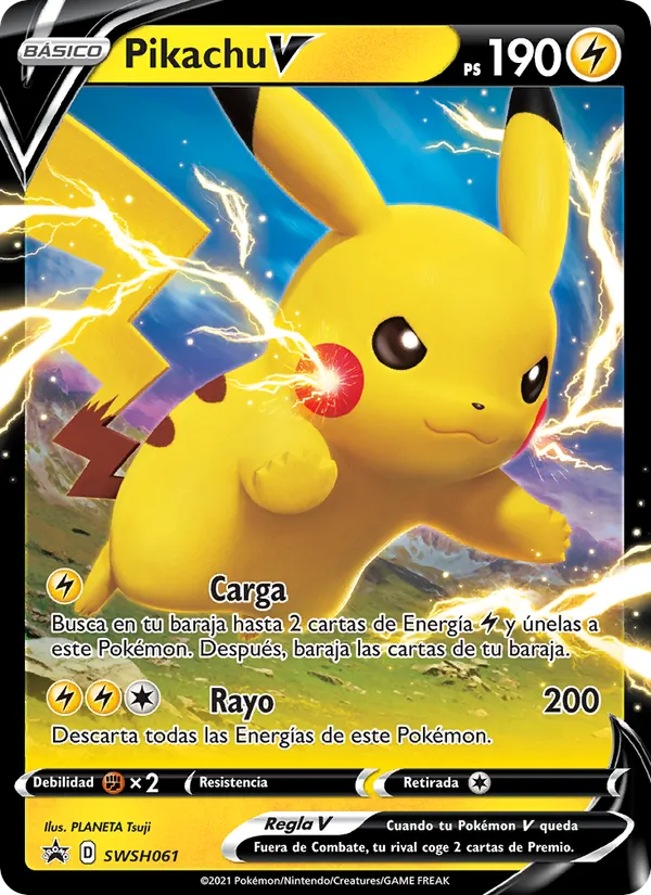 Pikachu V (Cartas de promoción ESES #SWSH061/307)