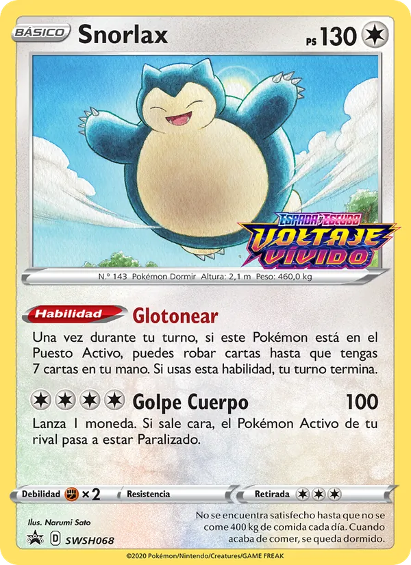 Snorlax (Cartas de promoción ESES #SWSH068/307)