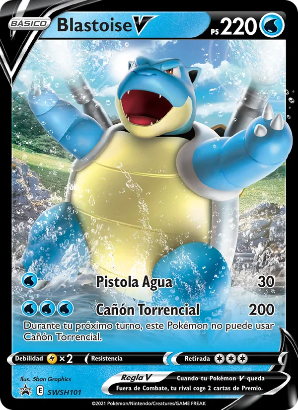 Blastoise V (Cartas de promoción ESES #SWSH101/307)
