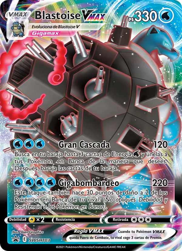 Blastoise VMAX (Cartas de promoción ESES #SWSH103/307)