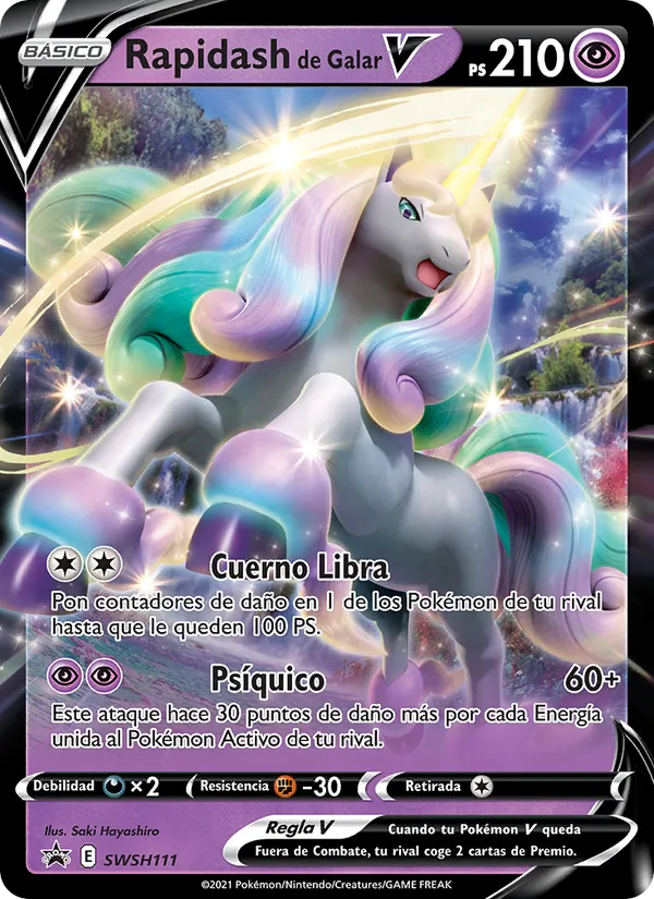 Rapidash de Galar V (Cartas de promoción ESES #SWSH111/307)