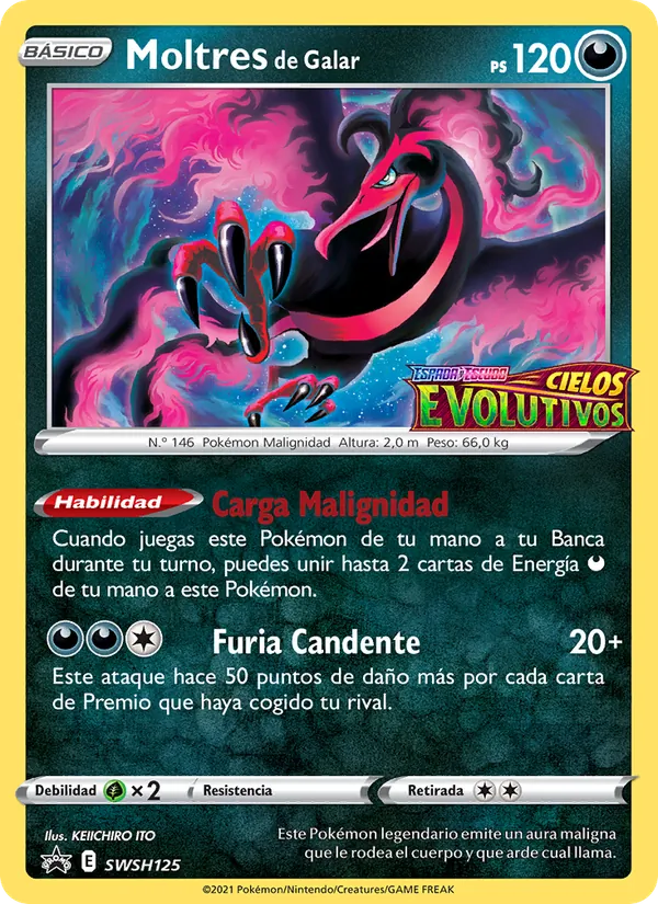 Moltres de Galar (SWSH Black Star Promos #SWSH125/307)