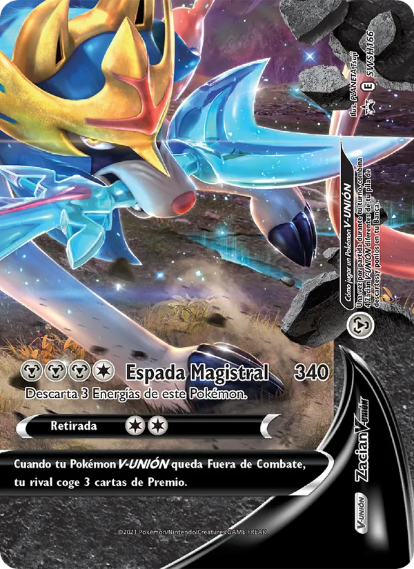 Zacian V-UNIÓN (Cartas de promoción ESES #SWSH166/307)