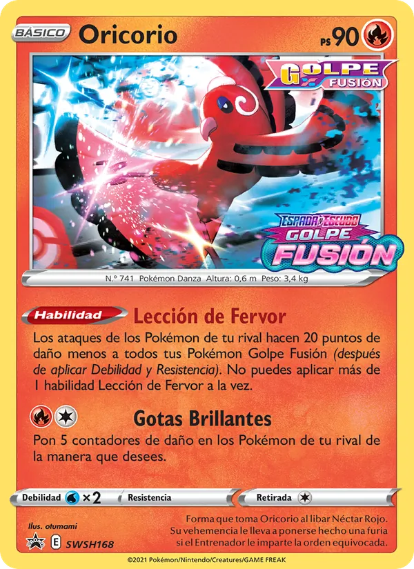 Oricorio (Cartas de promoción ESES #SWSH168/307)