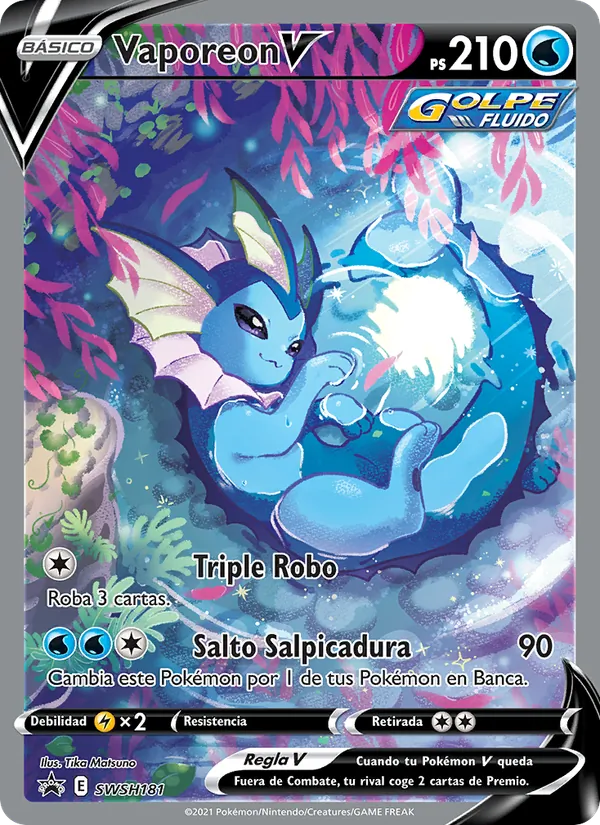 Vaporeon V (Cartas de promoción ESES #SWSH181/307)