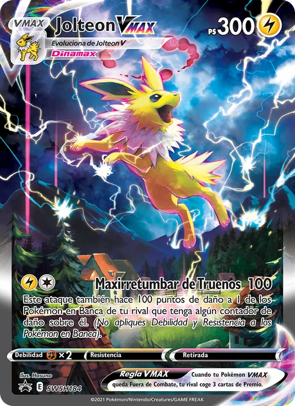 Jolteon VMAX (Cartas de promoción ESES #SWSH184/307)