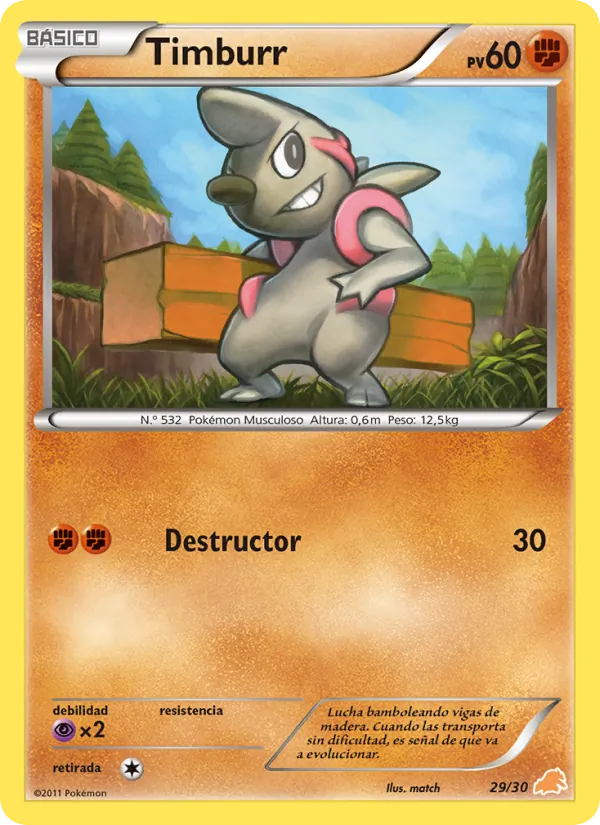 Timburr (Kit de Entrenador BW (Excadrill) #29/30)