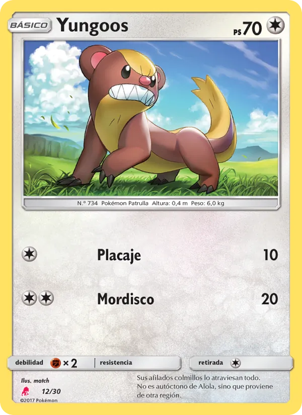 Yungoos (Kit de Entrenador Sol y Luna (Lycanroc) #12/30)