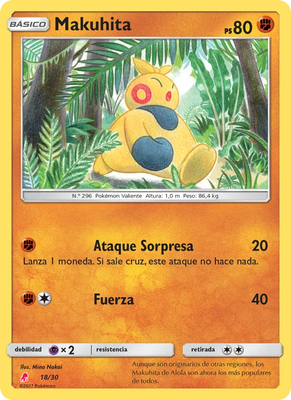 Makuhita (Kit de Entrenador Sol y Luna (Lycanroc) #18/30)
