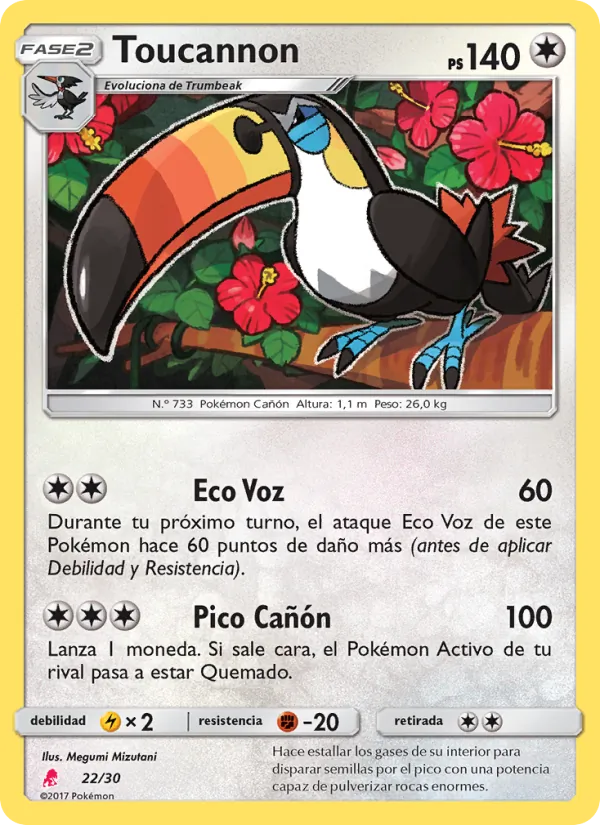 Toucannon (Kit de Entrenador Sol y Luna (Lycanroc) #22/30)