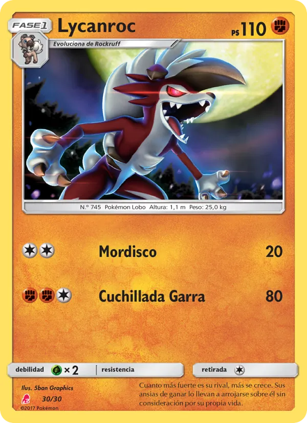 Lycanroc (Kit de Entrenador Sol y Luna (Lycanroc) #30/30)