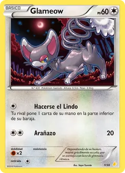 Glameow (Kit de Entrenador XY (Pikachu Enmascarada) #1/30)