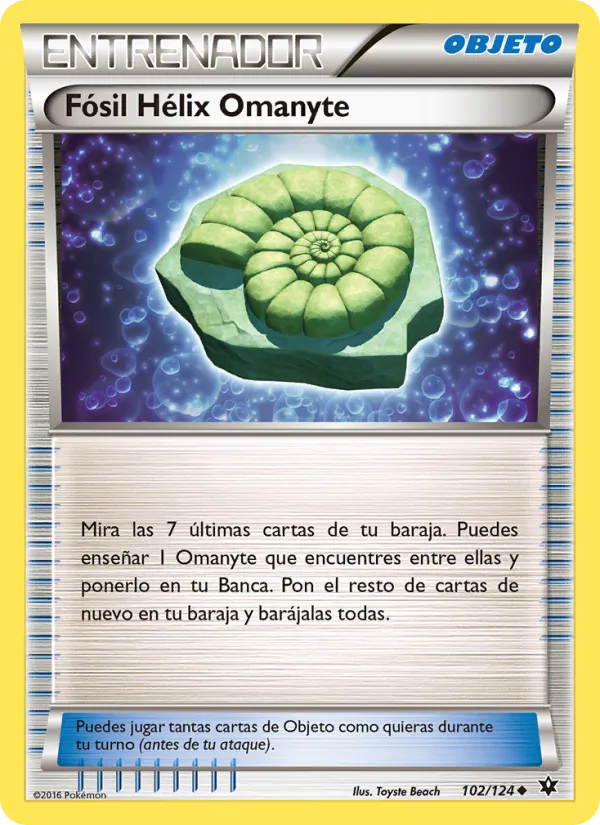 Fósil Hélix Omanyte (Destinos Enfrentados #102/124)